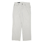 TOMMY HILFIGER Mens Cotton Blend White Regular Fit Straight Trousers W30 L27