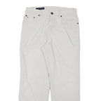 TOMMY HILFIGER Mens Cotton Blend White Regular Fit Straight Trousers W30 L27