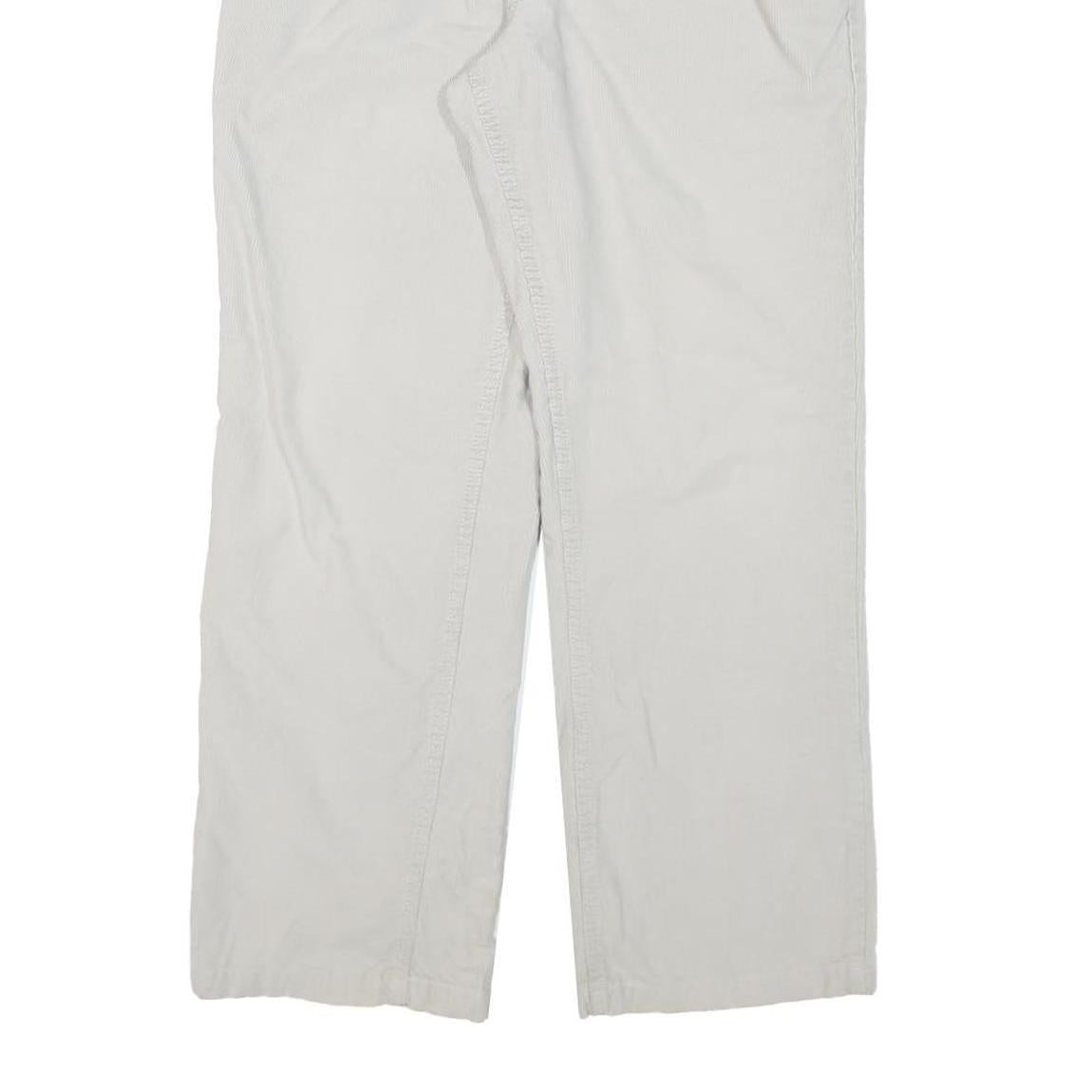 TOMMY HILFIGER Mens Cotton Blend White Regular Fit Straight Trousers W30 L27