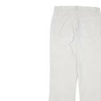 TOMMY HILFIGER Mens Cotton Blend White Regular Fit Straight Trousers W30 L27