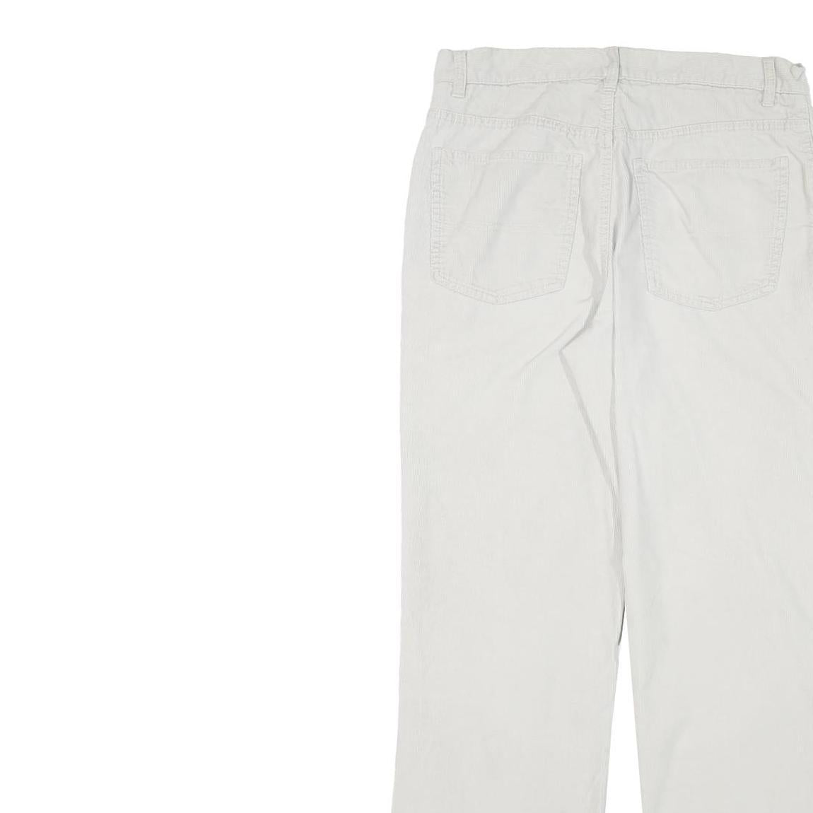 TOMMY HILFIGER Mens Cotton Blend White Regular Fit Straight Trousers W30 L27