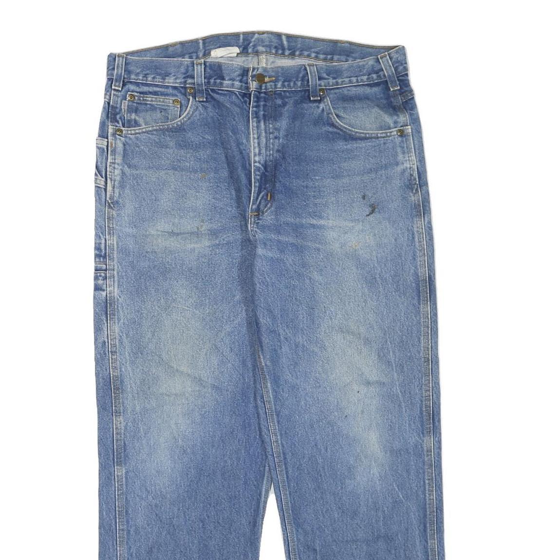 CARHARTT Mens Jeans Blue Regular Classic Denim Medium W38 L31 Workwear Zip