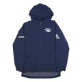 ADIDAS Mens Navy Blue Nevada Hoodie Jacket L Polyamide Plain Zip Hooded