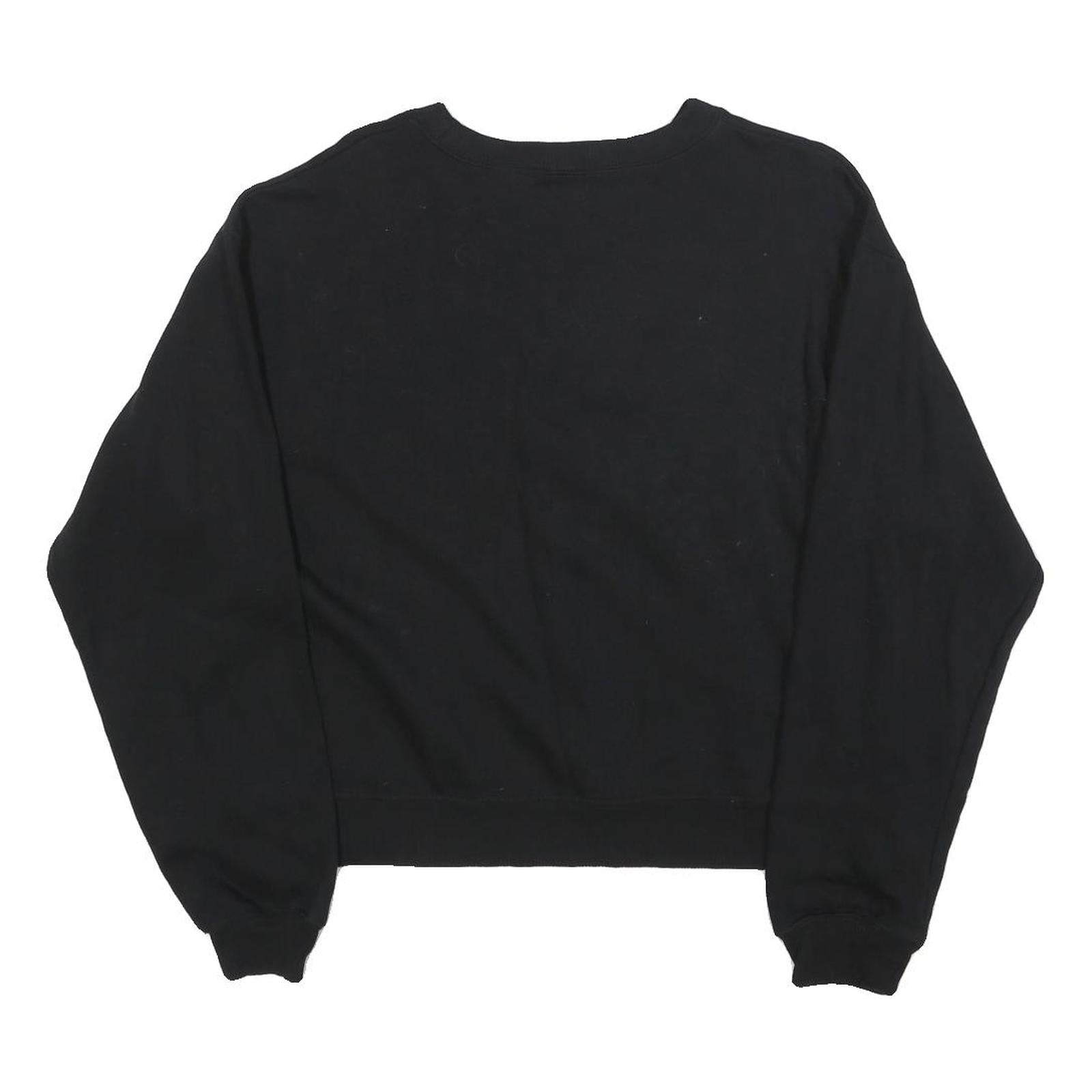 DISNEY Womens Black Mickey Mouse Crew Neck S Cotton Blend Sweatshirt