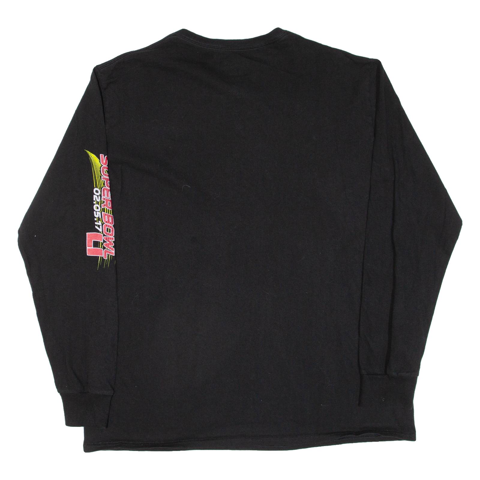 NFL Super Bowl Houston Texas Mens T-Shirt Black Long Sleeve USA XL