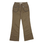 UO COMOP Womens Polyester Blend Brown Regular Flared Trousers W28 L32 Utility