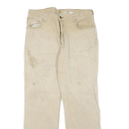 CARHARTT Mens Cotton Blend Beige Regular Fit Straight Leg Trousers W34 L32