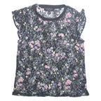 LAUNDRY Womens Printed Top Black Sleeveless Floral S