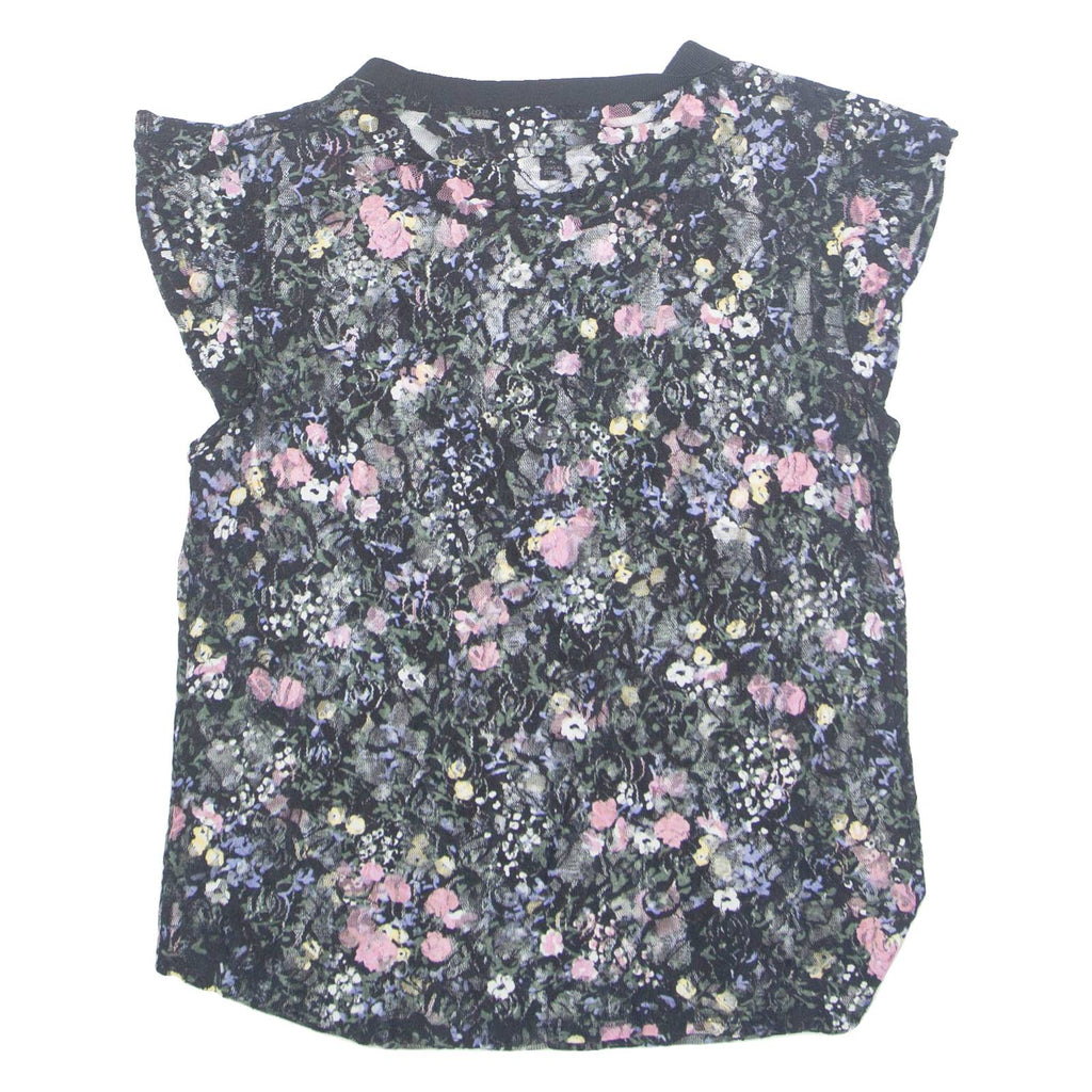 LAUNDRY Womens Printed Top Black Sleeveless Floral S