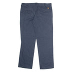 DICKIES Workwear Mens Twill Trousers Blue Slim Straight W34 L30