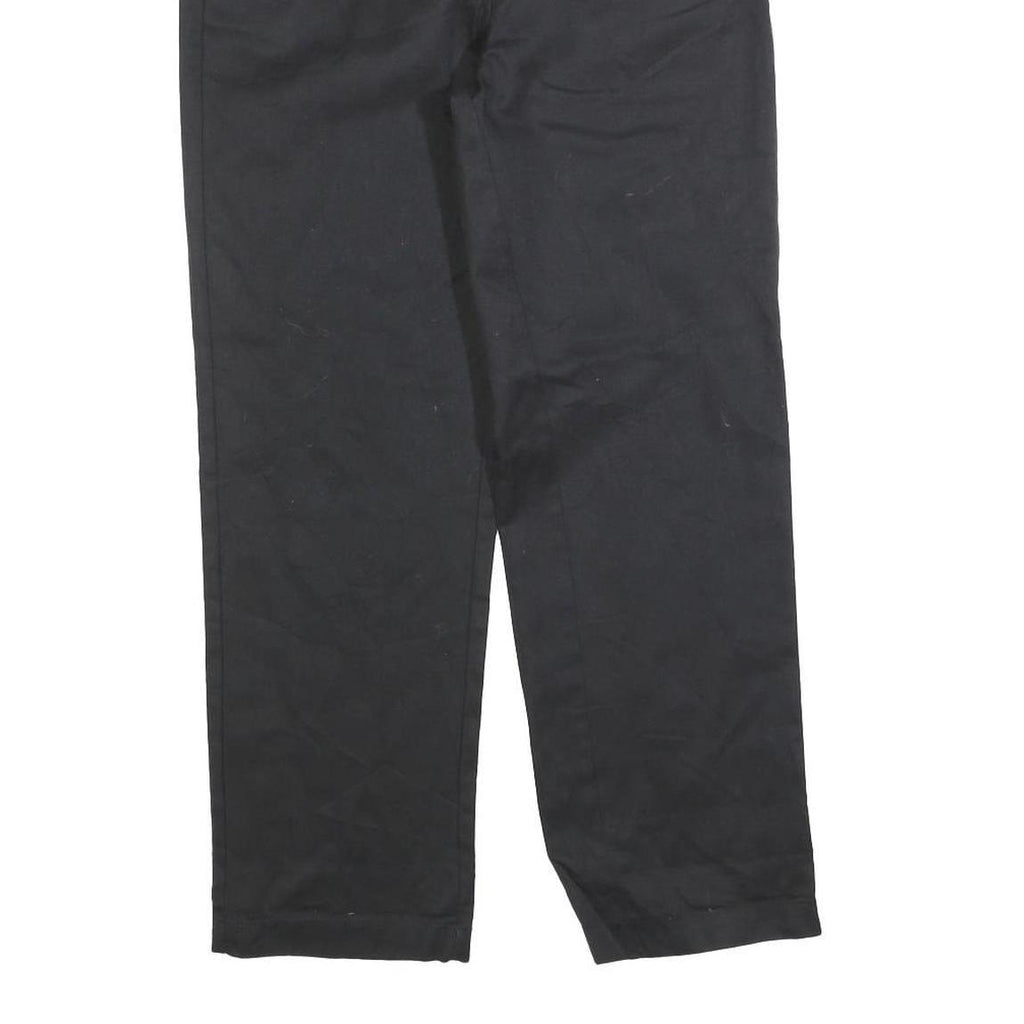DICKIES Womens Cotton Blend Black Regular Fit Straight Trousers W28 L28 Workwear
