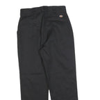 DICKIES Womens Cotton Blend Black Regular Fit Straight Trousers W28 L28 Workwear