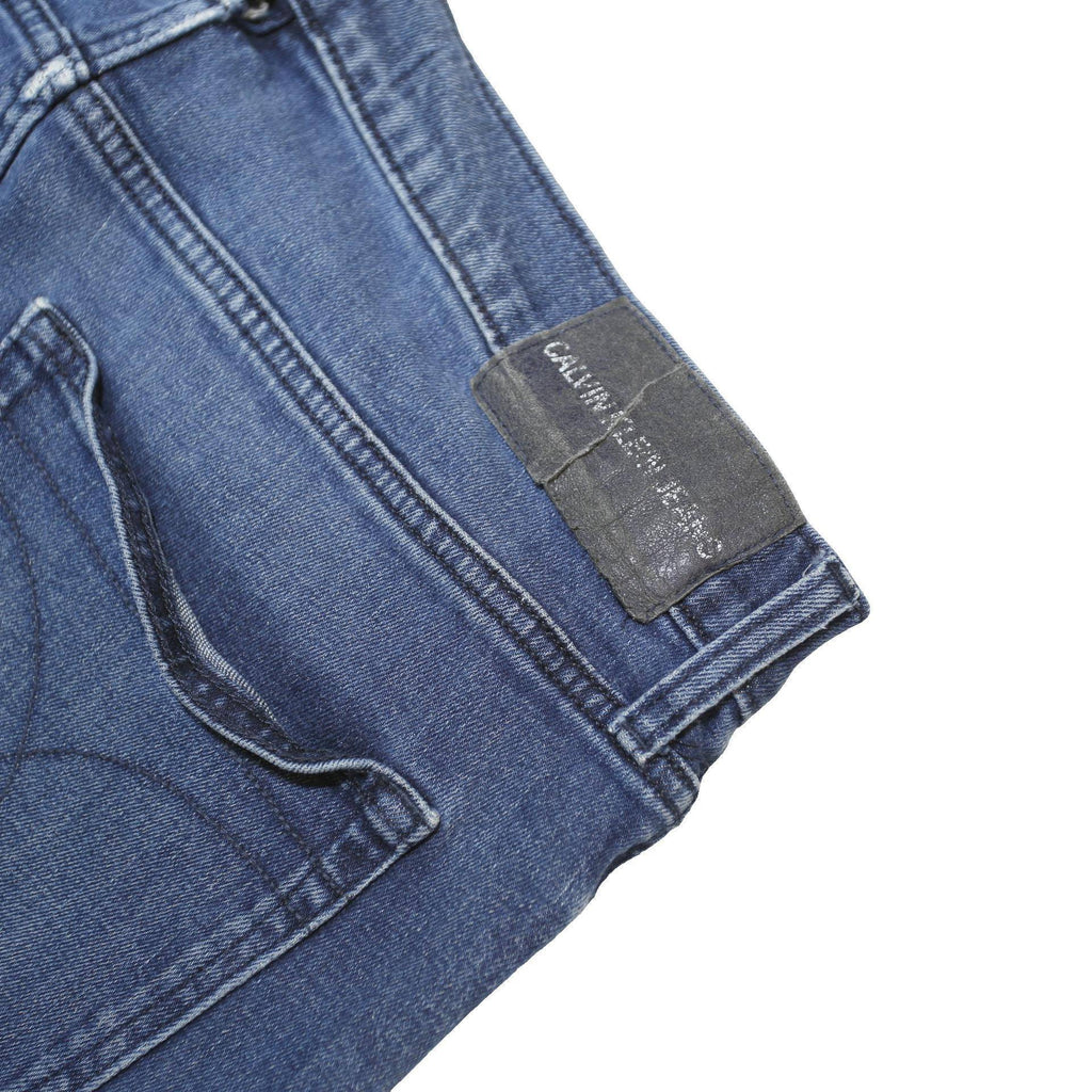 CALVIN KLEIN JEANS Mens Regular Fit Blue Denim Jeans W34 L31 Button Closure