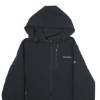 COLUMBIA Mens Black Jacket M Polyester Zip Hooded Softshell Outdoor