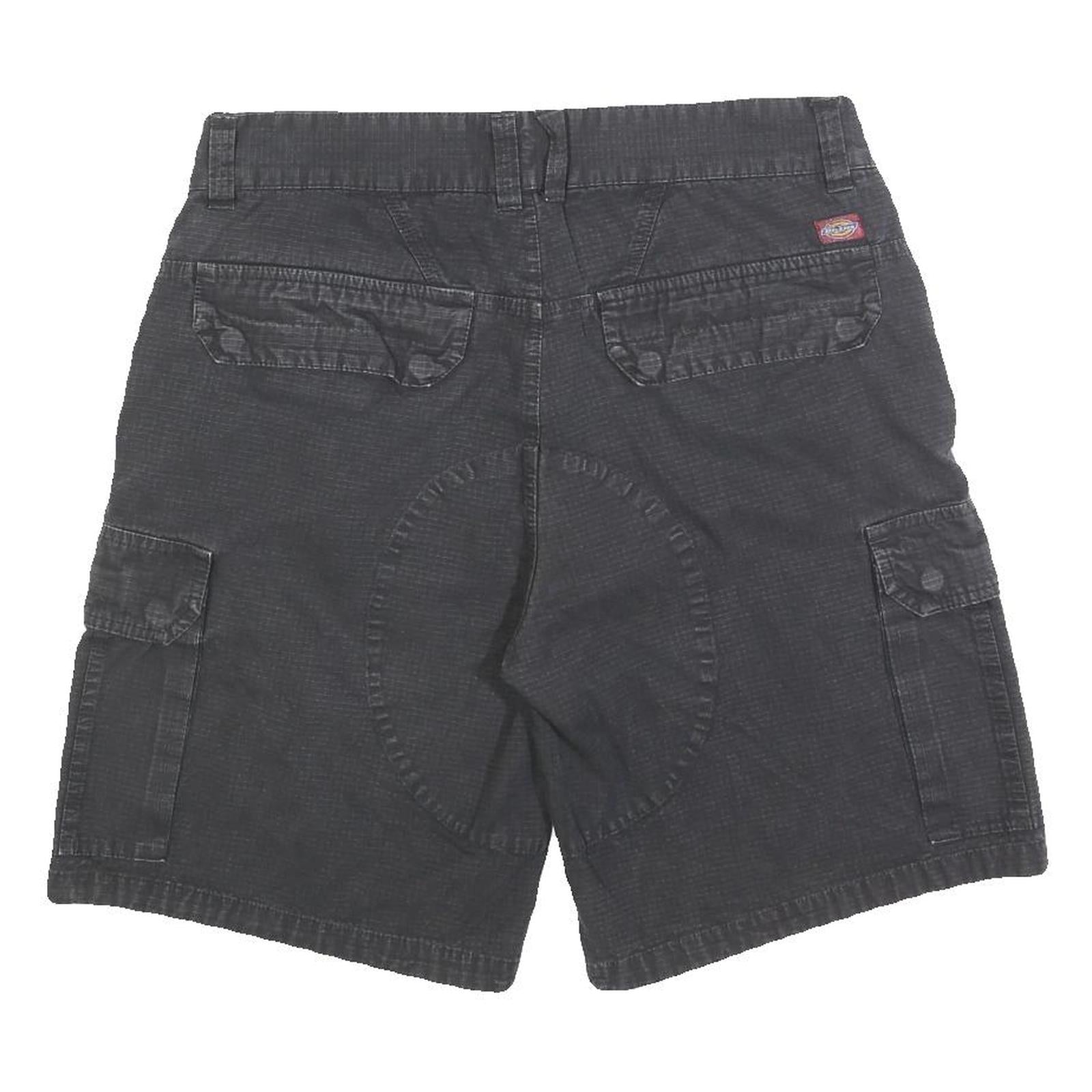 DICKIES Mens Shorts Black Cargo Cotton M W32 Workwear Casual Pockets