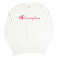 CHAMPION REVERSE WEAVE Womens White Crew Neck M Cotton Blend Sweatshirt