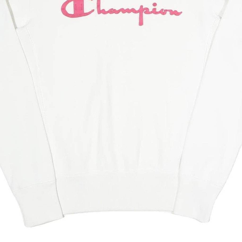 CHAMPION REVERSE WEAVE Womens White Crew Neck M Cotton Blend Sweatshirt