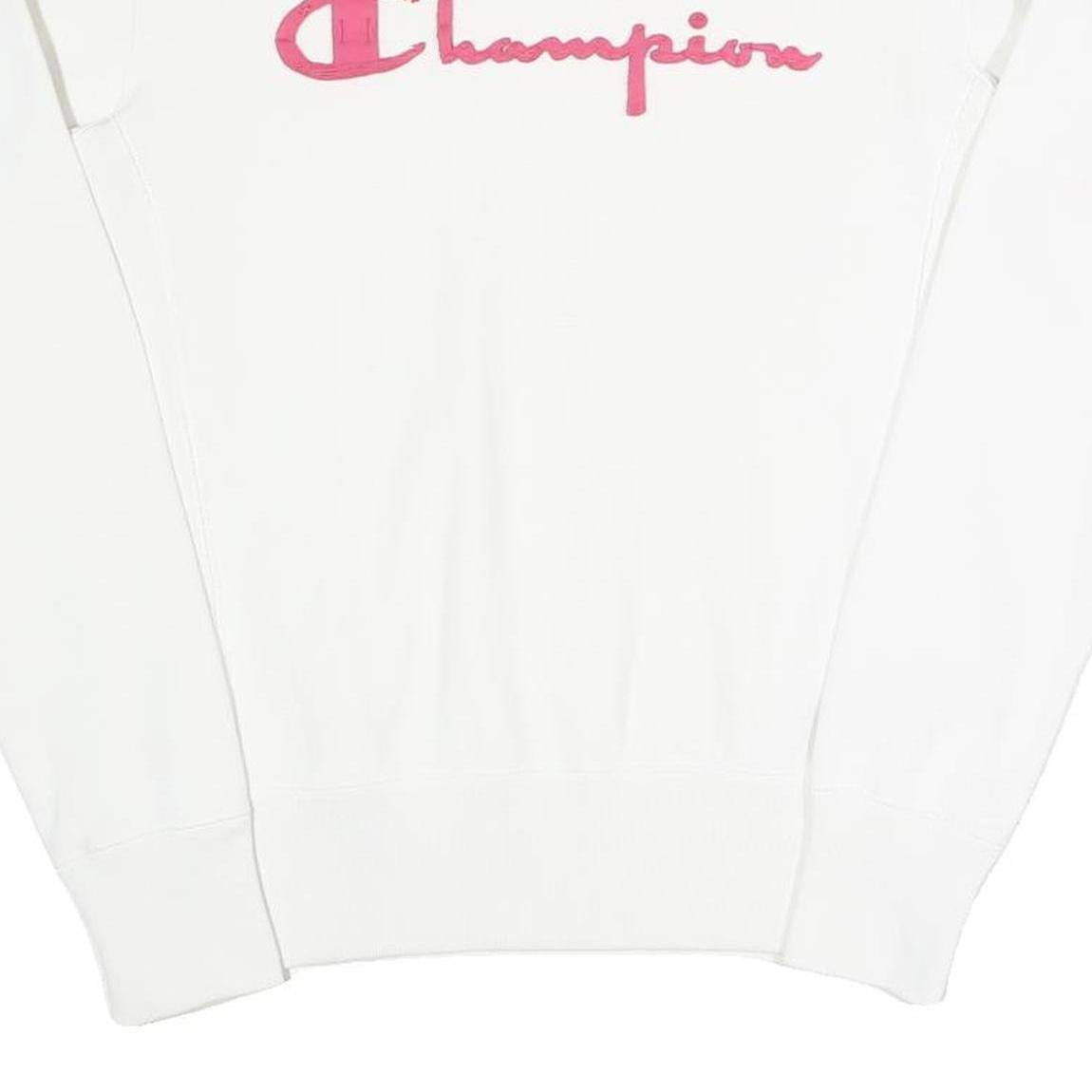 CHAMPION REVERSE WEAVE Womens White Crew Neck M Cotton Blend Sweatshirt