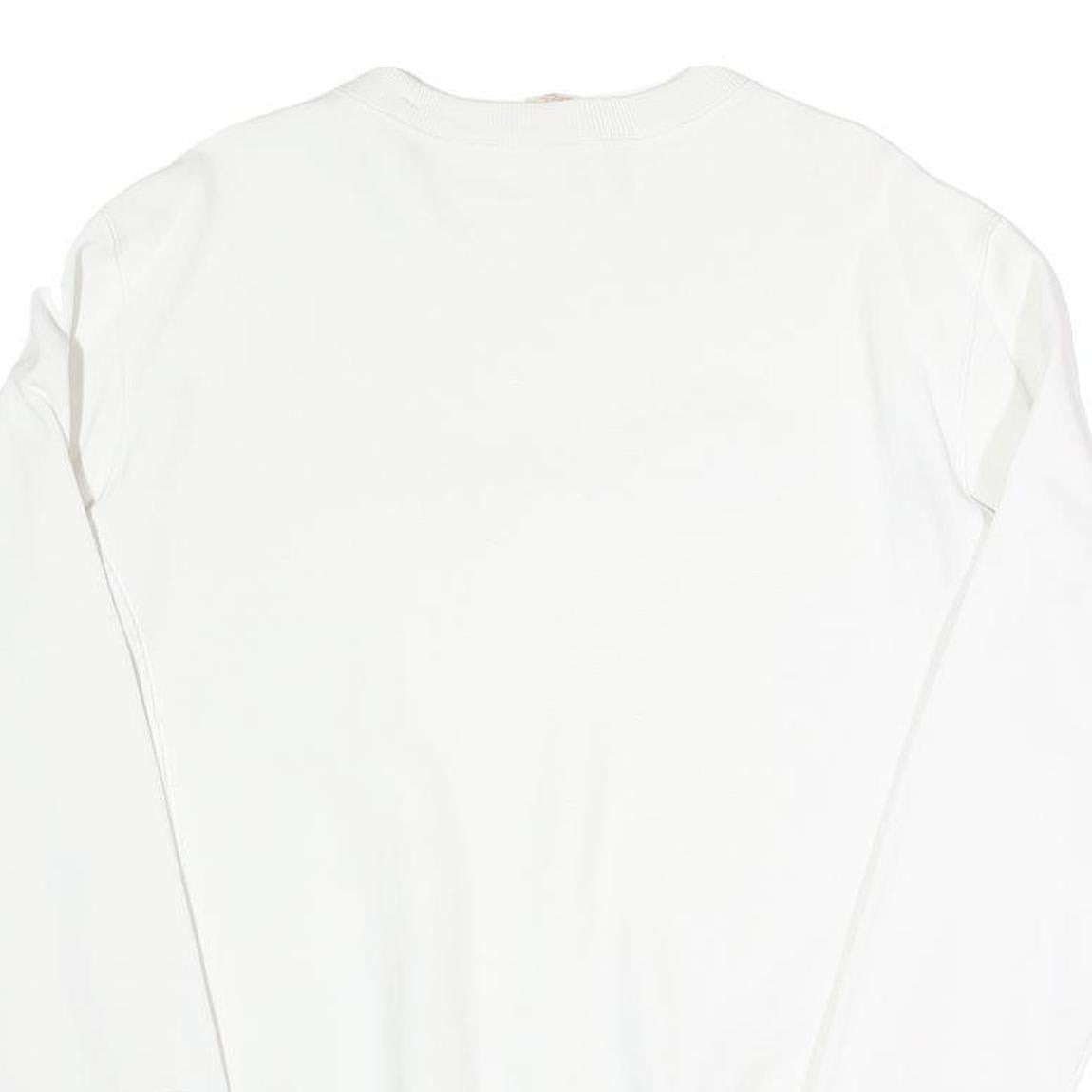 CHAMPION REVERSE WEAVE Womens White Crew Neck M Cotton Blend Sweatshirt