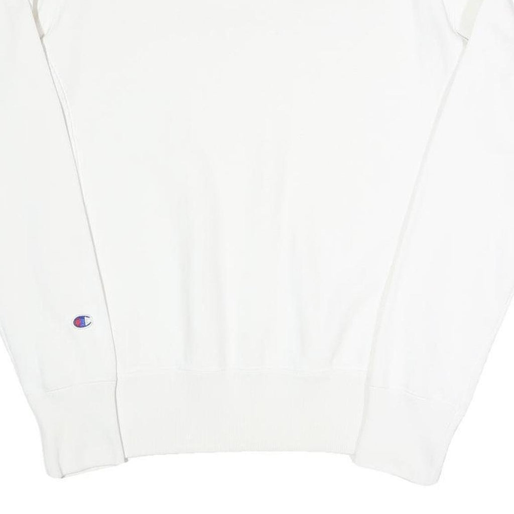 CHAMPION REVERSE WEAVE Womens White Crew Neck M Cotton Blend Sweatshirt