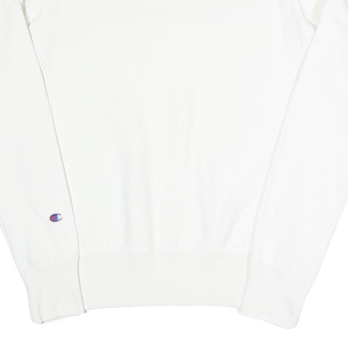 CHAMPION REVERSE WEAVE Womens White Crew Neck M Cotton Blend Sweatshirt