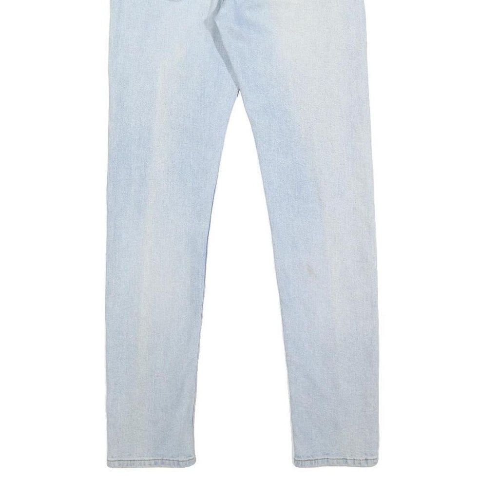 LEVI'S 510 Mens Slim Light Blue Denim Raw Slim Jeans W30 L32 Classic Fit Zip