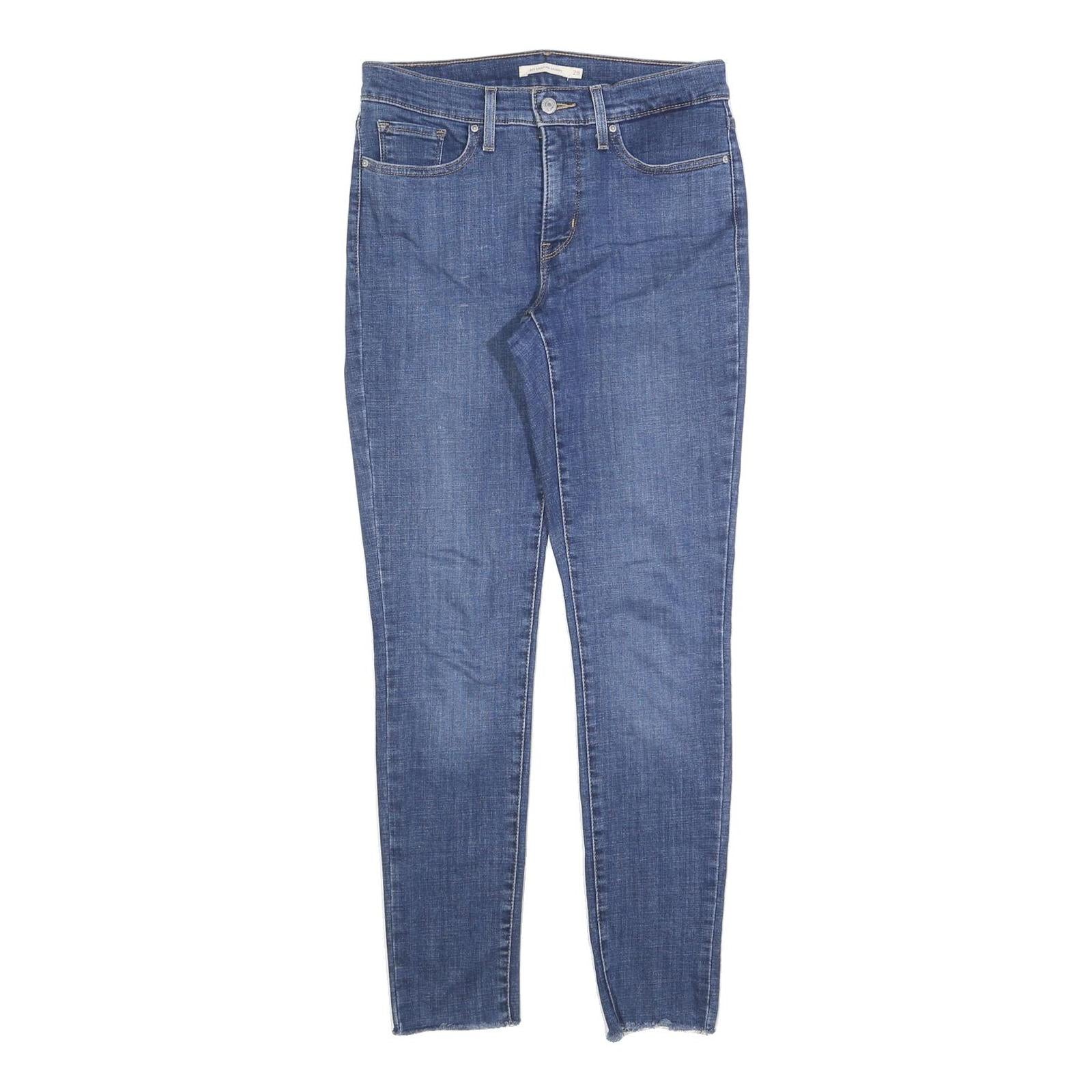 LEVI'S 311 Womens Jeans Blue Slim Skinny Denim Medium W28 L30 Raw Edge