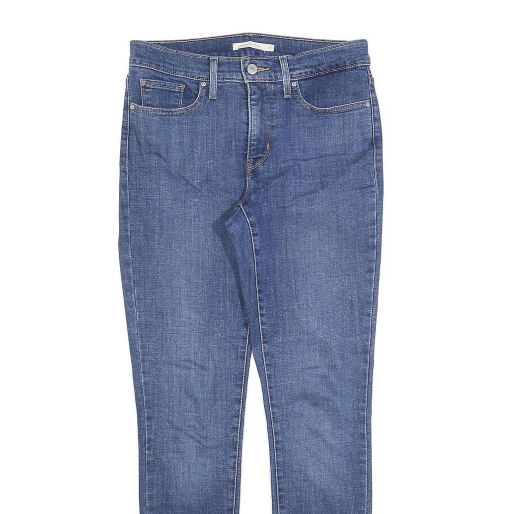 LEVI'S 311 Womens Jeans Blue Slim Skinny Denim Medium W28 L30 Raw Edge