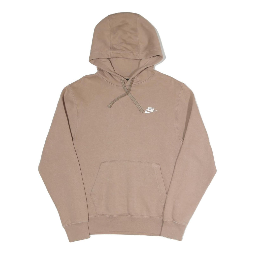 NIKE Mens Beige Pullover Hoodie XS Cotton Blend Casual Sportswear
