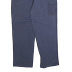 CARHARTT Mens Cotton Blend Navy Blue Regular Straight Trousers W36 L32 Workwear