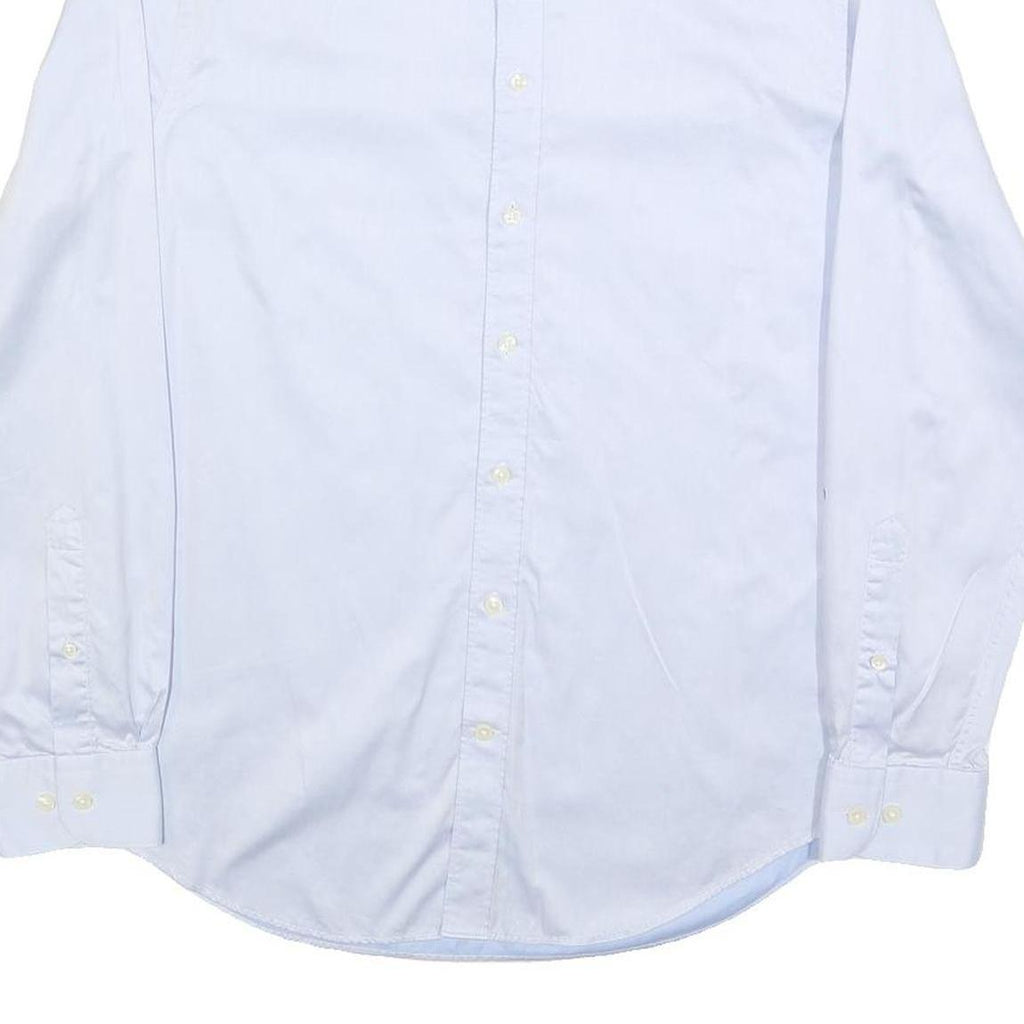 JAEGER Mens White Classic Shirt L Cotton Blend Button Down Casual Formal