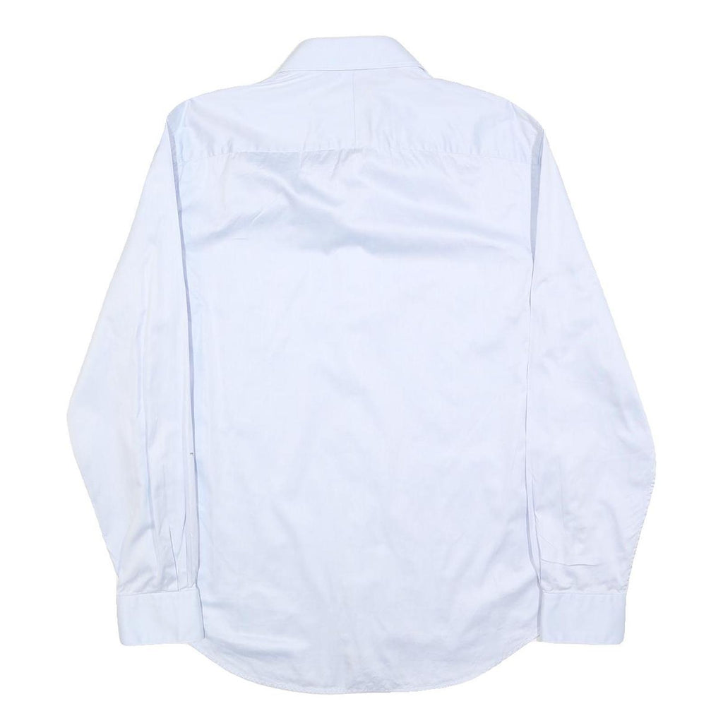 JAEGER Mens White Classic Shirt L Cotton Blend Button Down Casual Formal