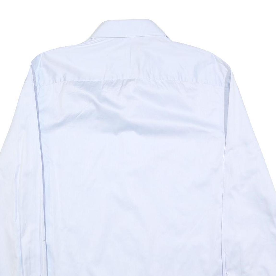 JAEGER Mens White Classic Shirt L Cotton Blend Button Down Casual Formal