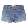 LEVI'S Womens Blue Denim Casual Shorts M W30 Classic Bootcut Frayed Hem