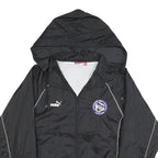 PUMA Mens Black Lightweight Zip Jacket M Polyester Blend Plain Jogging Sports