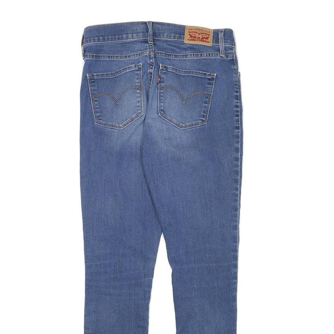 LEVI'S Womens Slim Blue Denim Jeans W26 L27 Slim Fit Zip Closure Classic