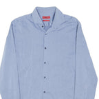 HUGO BOSS Mens Blue Shirt M Cotton Blend Smart Casual Office Wear