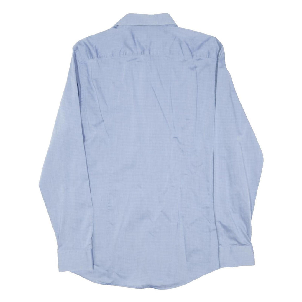 HUGO BOSS Mens Blue Shirt M Cotton Blend Smart Casual Office Wear