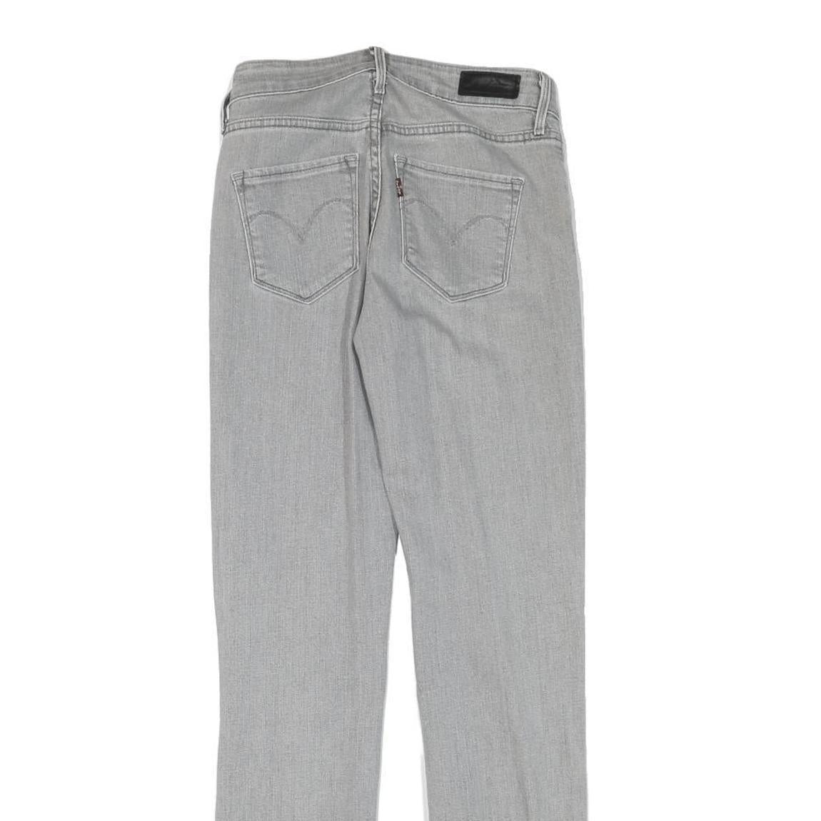 LEVI'S Womens Slim Light Grey Denim Jeans W24 L28 Classic Zip Closure