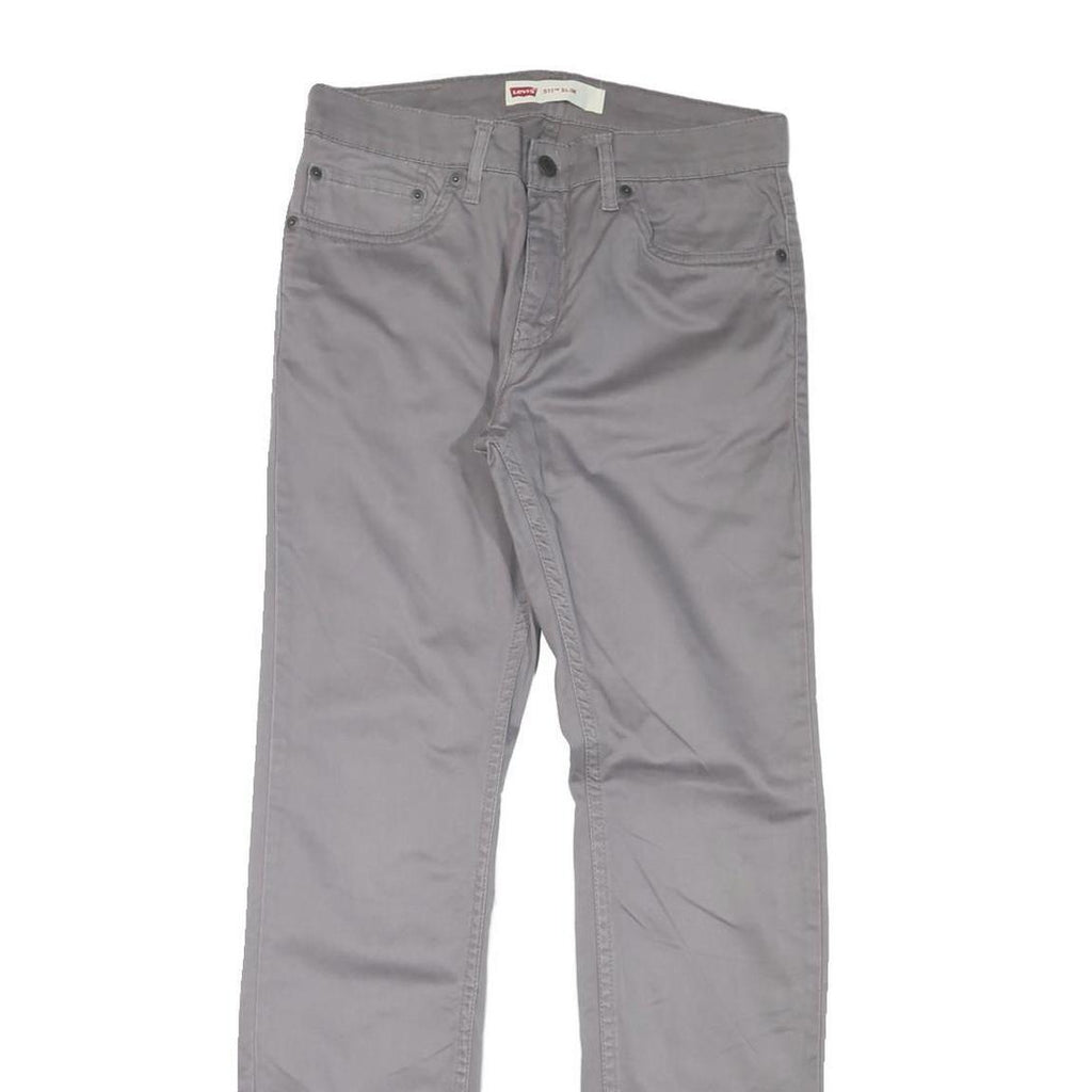LEVI'S 511 Slim Womens Jeans Grey Slim Skinny Denim W30 L30 Zip Cotton Blend