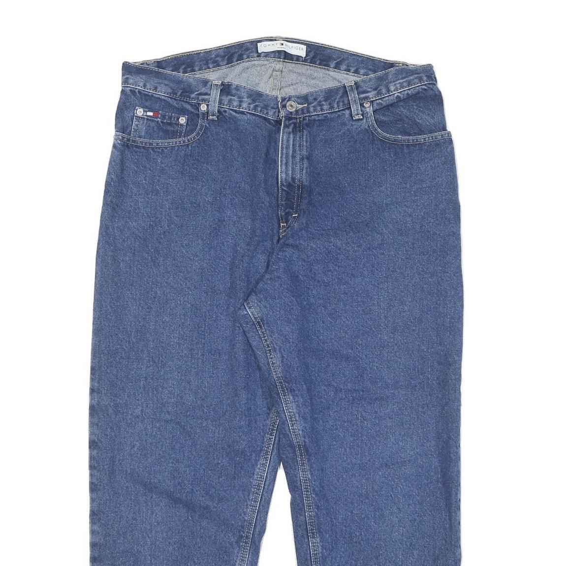 TOMMY HILFIGER Womens Jeans Blue Relaxed Straight Denim Medium W36 L27 Classic