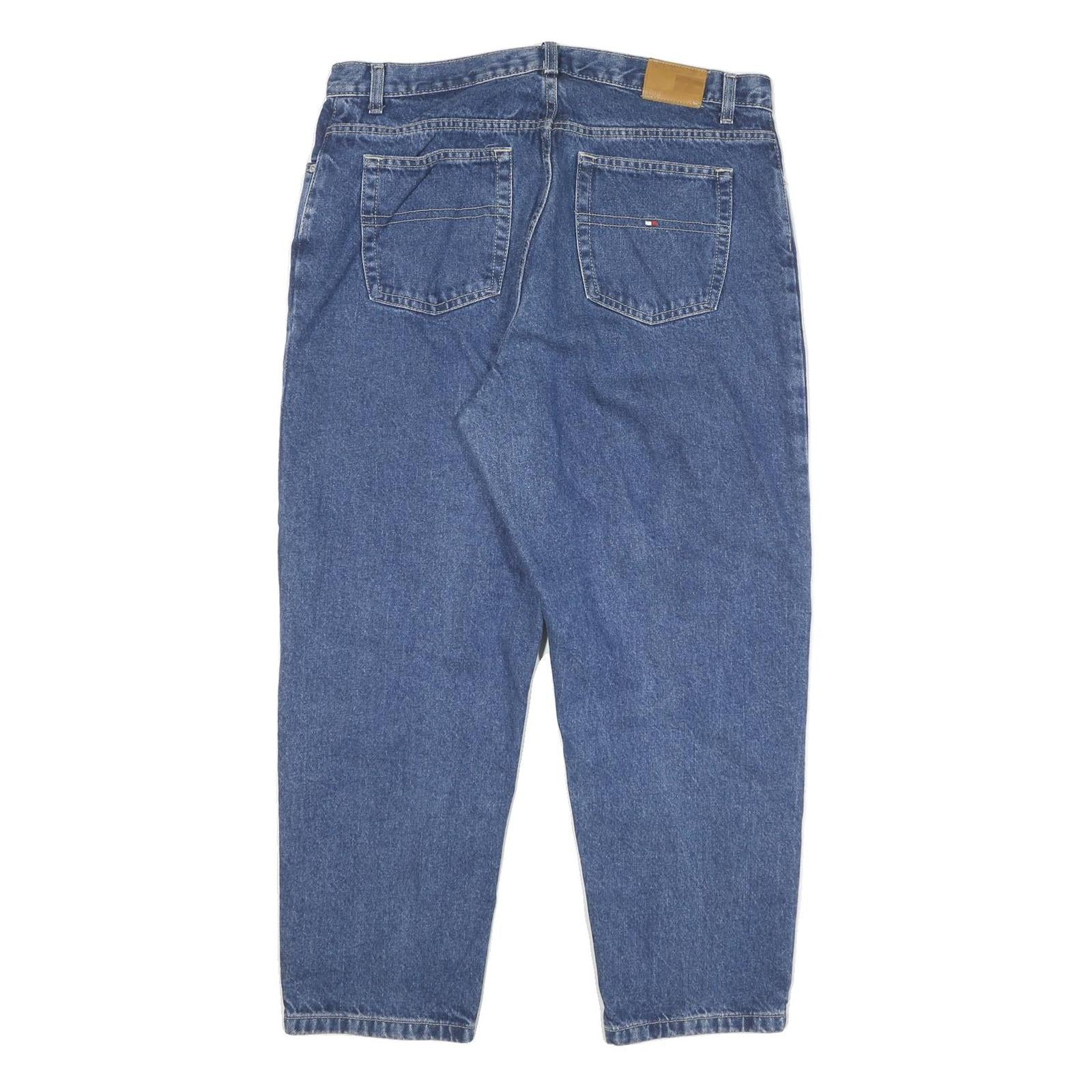 TOMMY HILFIGER Womens Jeans Blue Relaxed Straight Denim Medium W36 L27 Classic