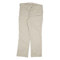 DICKIES Womens Regular Beige Cotton Blend Trouser W38 L32 Workwear Casual Zip