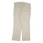DICKIES Womens Regular Beige Cotton Blend Trouser W38 L32 Workwear Casual Zip