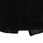 Womens Black Faux Fur Cropped Jacket L Polyester Blend Plush Soft Outerwear