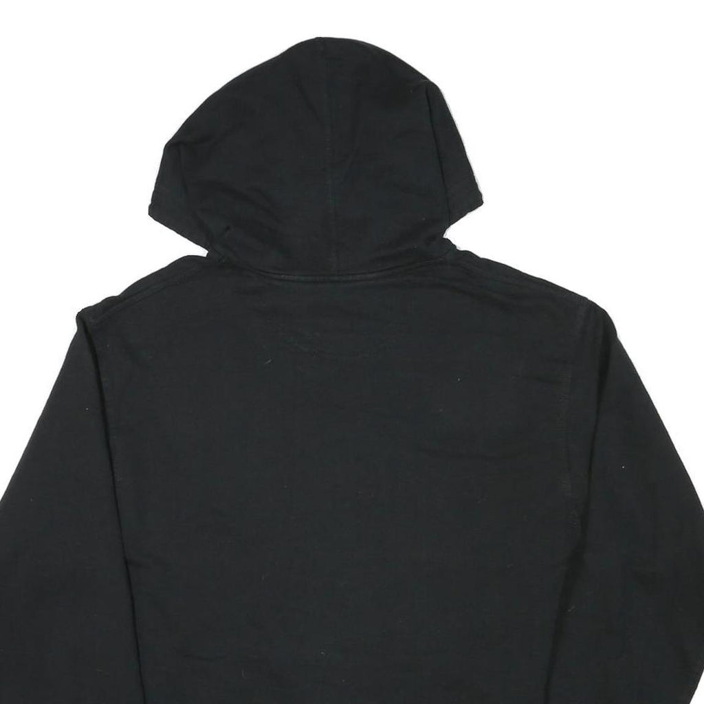 CHAMPION Mens Black Hoodie M Cotton Blend Pullover Logo Print Casual Wear