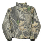 REMINGTON Mens Green & Brown Camouflage Reversible Jacket L Polyester Zip