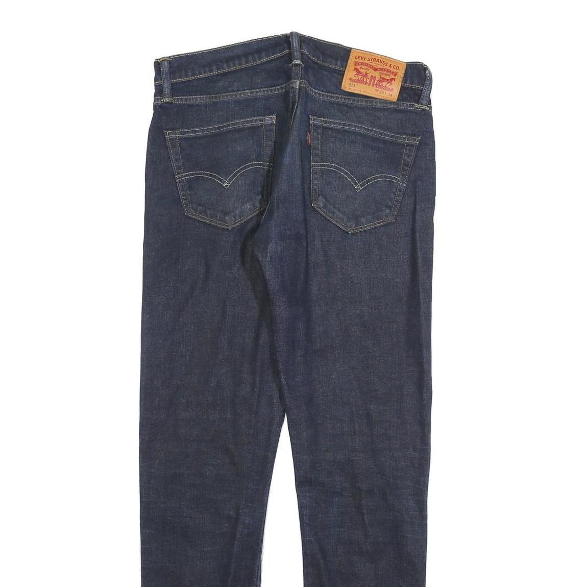 LEVI'S 511 Slim Mens Jeans Blue Slim Straight Denim Raw W33 L34 Authentic