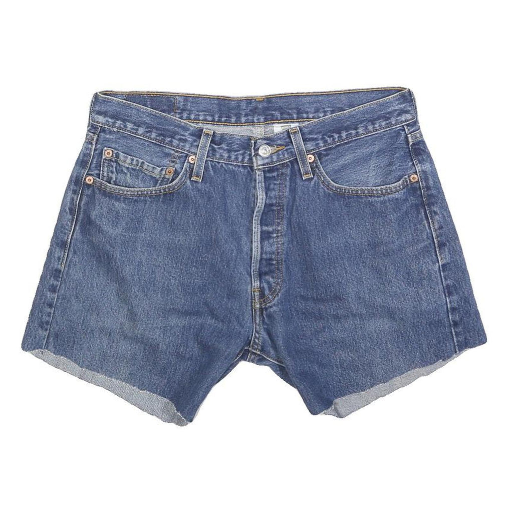 LEVI'S Womens Denim Blue Casual Shorts M W33 Classic Fit Cotton Blend