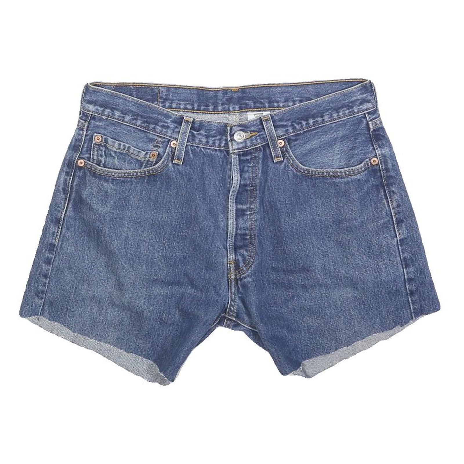 LEVI'S Womens Denim Blue Casual Shorts M W33 Classic Fit Cotton Blend
